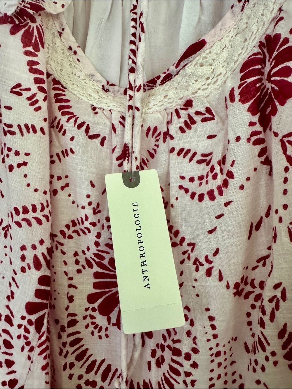 Maeve by Anthropologie Floral Ruffle Mini Dress in Raspberry NWT - Picture 8 of 11